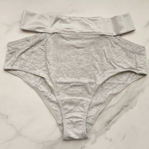 NWT SOMA TELLTALE THE DREAMER RETRO BRIEF PANTY IN HEATHER DARK STORMY GRAY SZ S